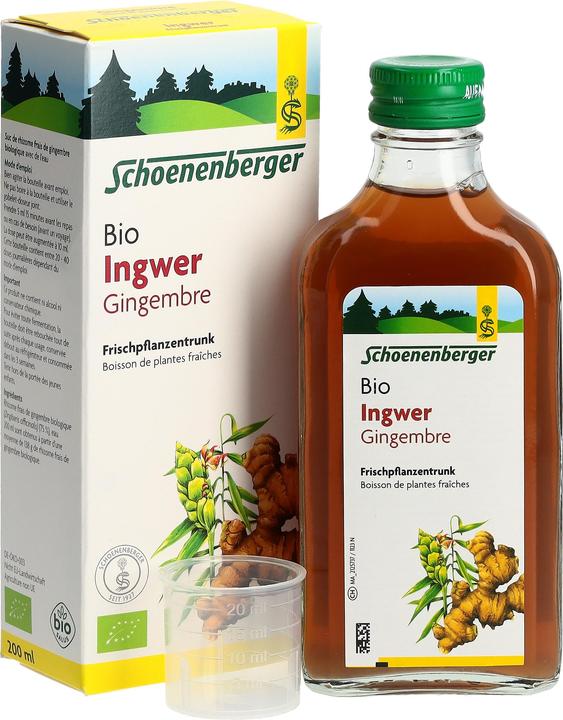 Produktbild Schönenberger Ingwer naturreiner Frischpflanzentrunk Bio Saft (1 Stück, Flüssigkeit, 436 g)