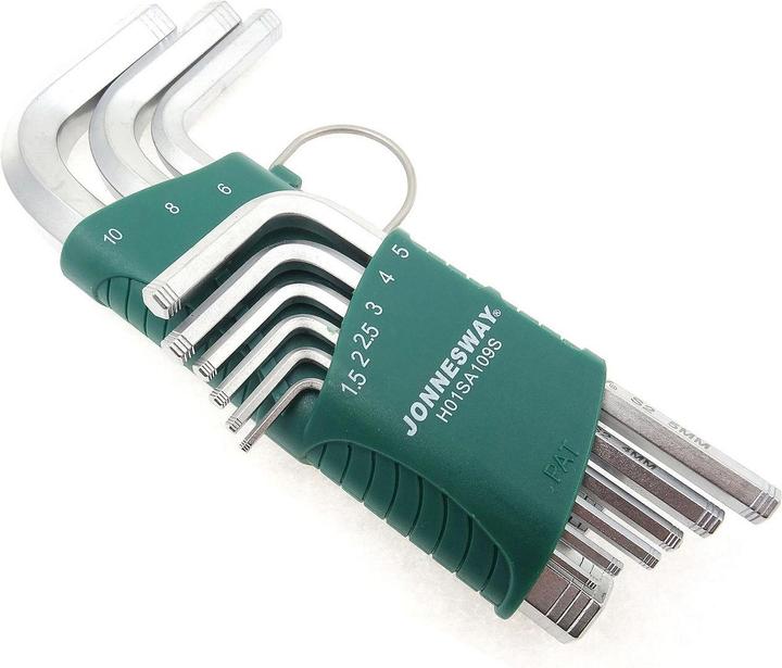 Actual product image Jonnesway Allen key set with ball, long, 9 pcs.