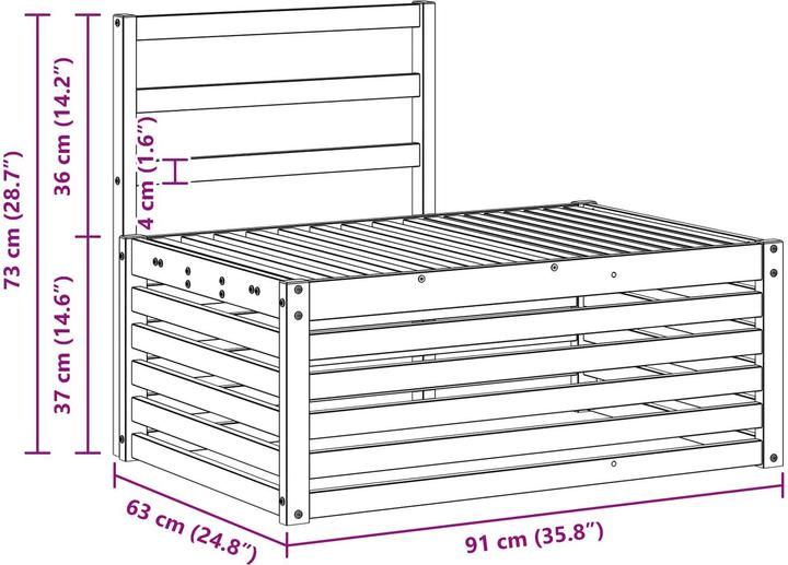 Produktbild vidaXL Outdoor-Sofa