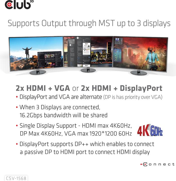 Produktbild Club 3D CSV-1568 (USB-C, 13 Ports)