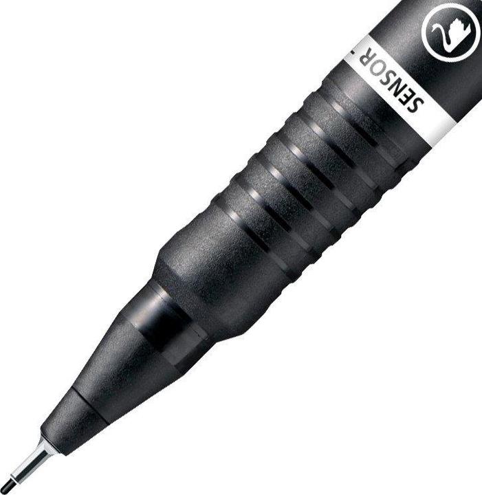 Actual product image STABILO Fineliner with spring tip - SENSOR F - fine - single pencil - black (Black, 1 x)