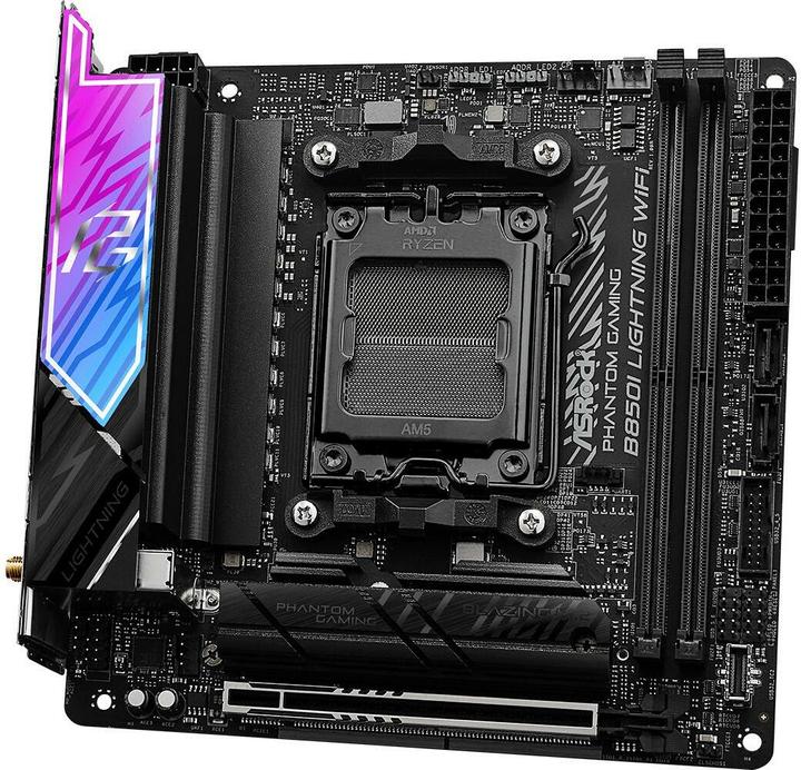 Produktbild AsRock Phantom Gaming B850I Lightning WiFi (AM5, AMD B850, Mini-ITX)