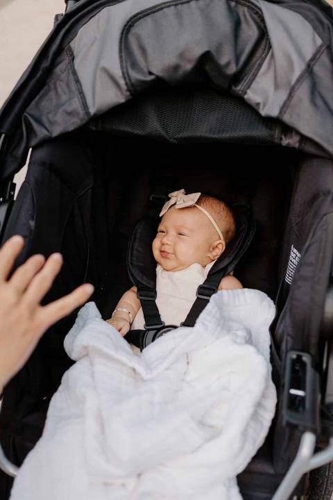 Produktbild little unicorn Cotton Muslin Baby Blanket - White (120 x 120 cm)