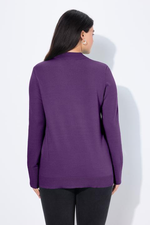 Immagine prodotto Ulla Popken Maglione con colletto alto, maniche lunghe e orli a costine (62)