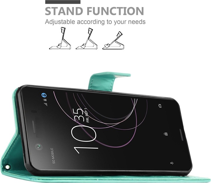 Immagine prodotto Cadorabo Custodia a libro floreale per Sony Xperia XZ1 COMPACT (Sony Xperia XZ1 Compact)