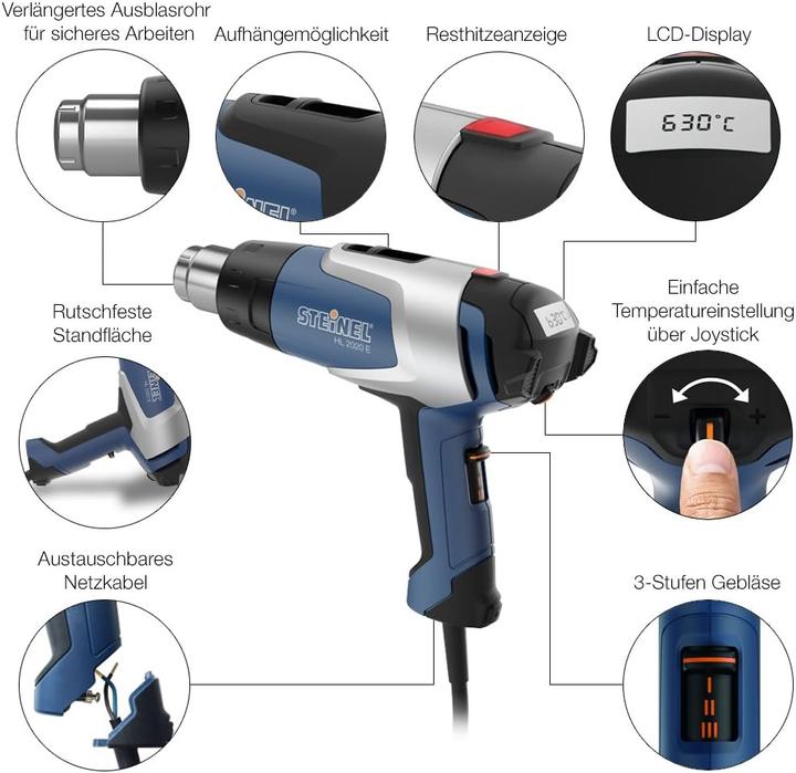 Produktbild Steinel Heissluftpistole, Koffer - inkl. Reduzierdüse 9mm