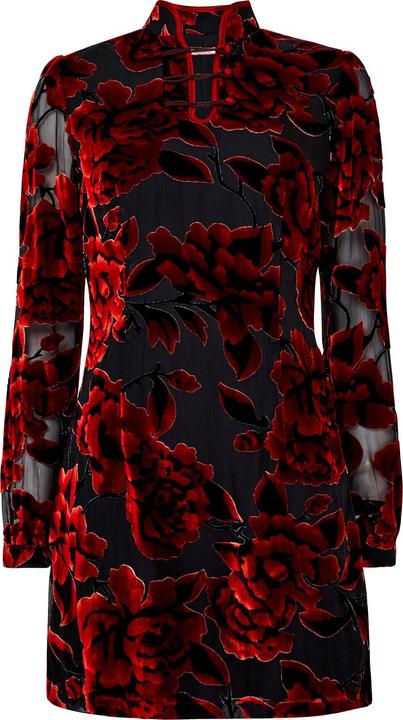 Actual product image Joe Browns Floral High Neck Devoré Mini Dress (46)