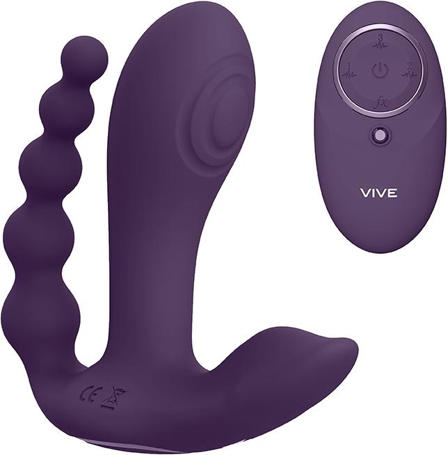 Produktbild Shots Kata - Pulse Wave & Vibrating Double Penetration Vibrator - Purple