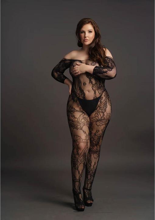 Le Désir Lace Sleeved Bodystocking - OSX (One size)