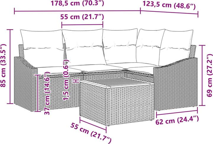 Produktbild vidaXL gartenmöbel