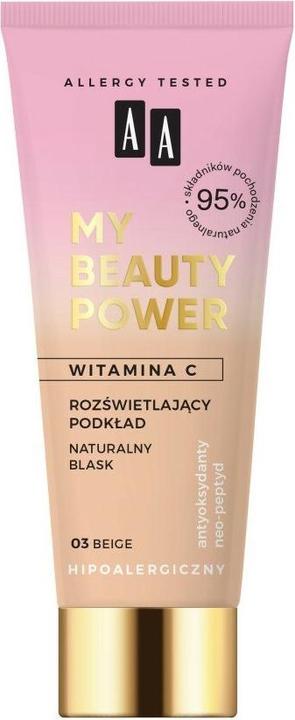 Produktbild Oceanic Aa - My Beauty Power illuminating foundation with vitamin C natural glow 03 Beige 30ml (03 Beige)