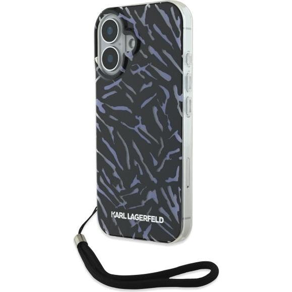 Karl Lagerfeld KLHCP16MHZBPKCCU iPhone 16 Plus 6.7" fioletowy/purple Zebra With Cord (Apple iPhone 16 Plus), Smartphone ...