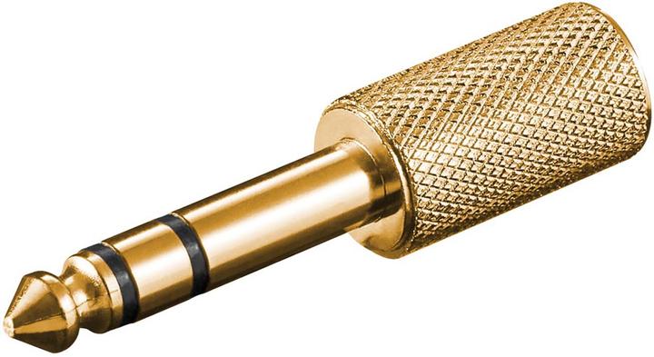 Goobay Hoofdtelefoon adapter, AUX jack 6.35 mm naar 3.5 mm, gouden versie (Jack adapter)