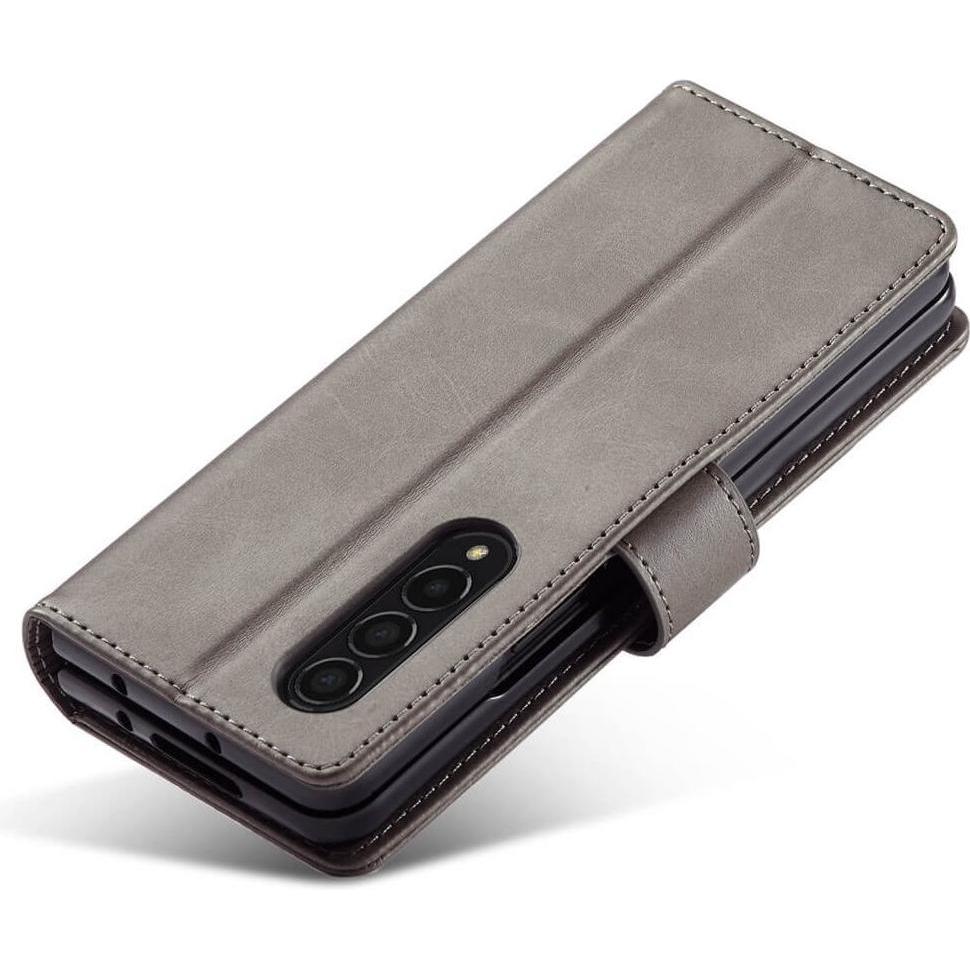 Thumbnail - Cover-Discount Galaxy Z Fold4 5G - Leder Etui Hülle grau (Samsung Galaxy Z Fold4), Smartphone Hülle, Grau