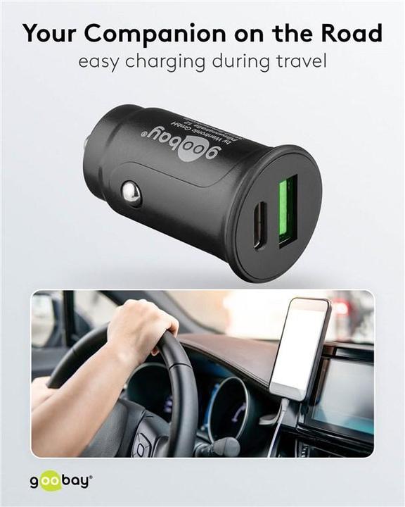 Produktbild Goobay Auto Schnellladegerät USB-C kompakt