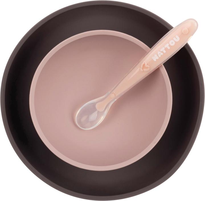 Actual product image Nattou SILIKON Eating set 3 pieces