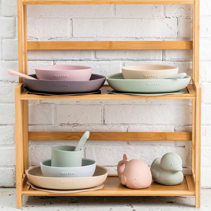 Actual product image Nattou SILIKON Eating set 3 pieces
