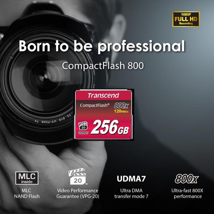 Produktbild Transcend CF Card 256GB MLC 800x R: 120M (256 GB, CF)
