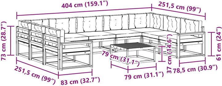 Produktbild vidaXL Outdoor-Sofagarnitur
