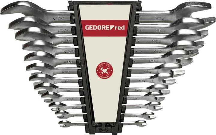 Gedore Red red R05105012 Doppelmaulschlüssel Satz SW6-32 mm 12-teilig (10  mm, 11 mm, 12 mm, 13 mm, 14 mm, 15 mm, 16 mm, 17 mm, 18 mm, 19 mm, 20 mm, 21 mm, 22 mm, 23 mm, 24 mm, 25 mm, 26 mm, 27 mm, 28 mm, 29 mm, 30 mm, 31 mm, 32 mm, 6 mm, 7 mm, 8 mm, 9 mm)