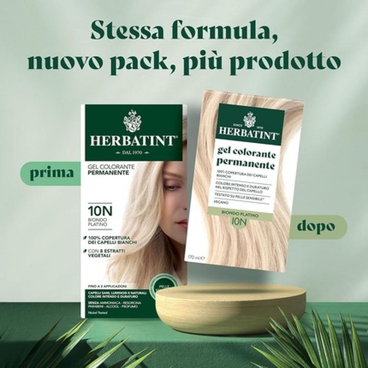 Produktbild Herbatint Permanent Hair Color Gel 10N Platinum Blonde 170ml (10N Platinum Blonde)
