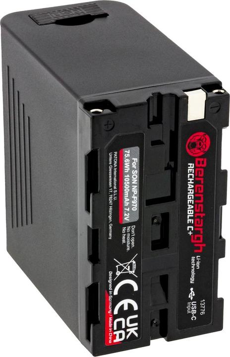 Produktbild Berenstargh Akku Sony NP-F970 10500mAh USB-C Input (Kamera Akku)