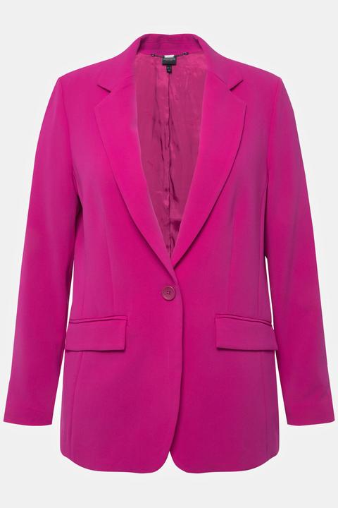 Actual product image Ulla Popken Triacetate Blend Lapel Collar Fully Lined Blazer (56)