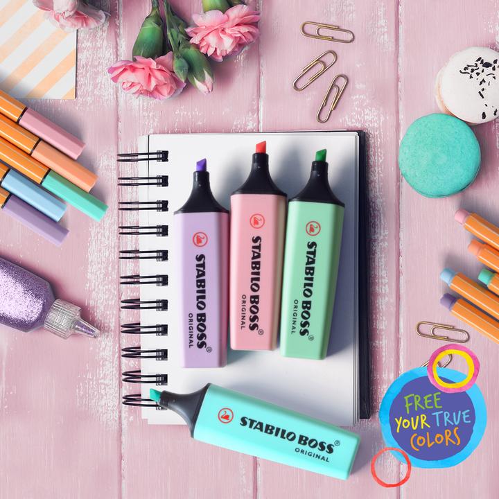 Produktbild STABILO Textmarker BOSS ORIGINAL Pastel, 45er Display (45x)