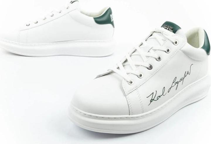 Actual product image Karl Lagerfeld men's shoes sneakers Kapri natural leather white (46)