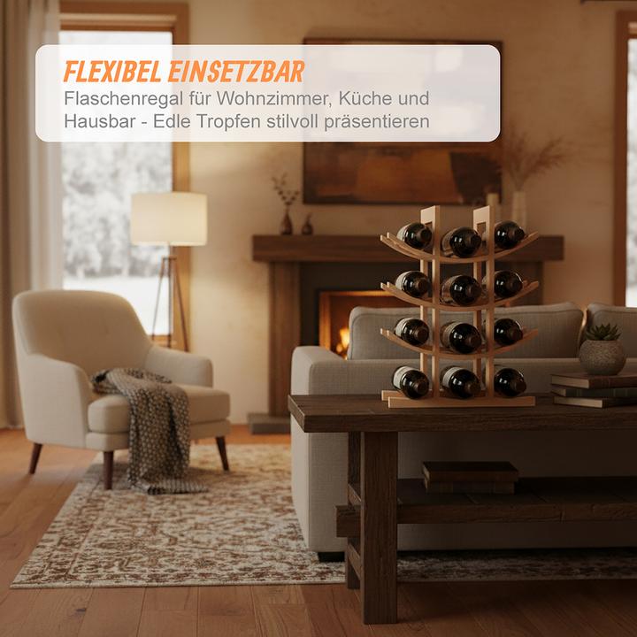 Actual product image Relaxdays winerack (12 bottles, 30 x 14.50 x 41 cm)