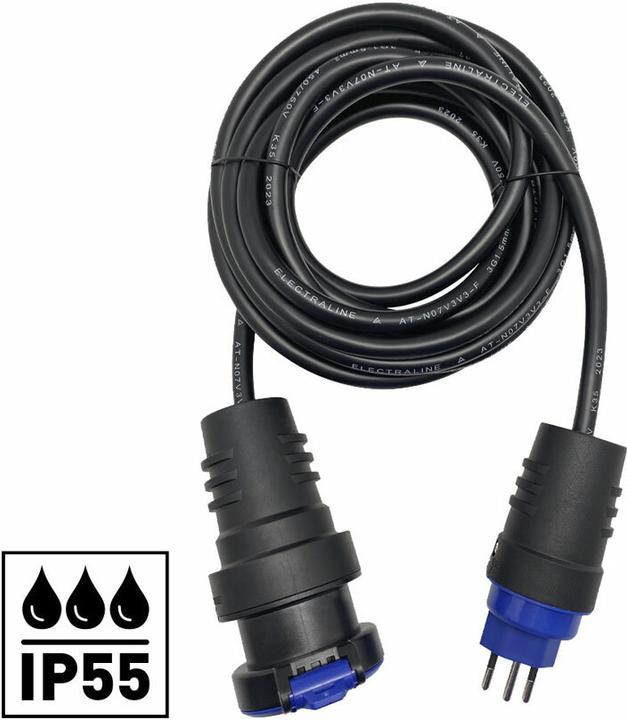 Actual product image Ekström Extension cable 5m IP55 black (5 m)