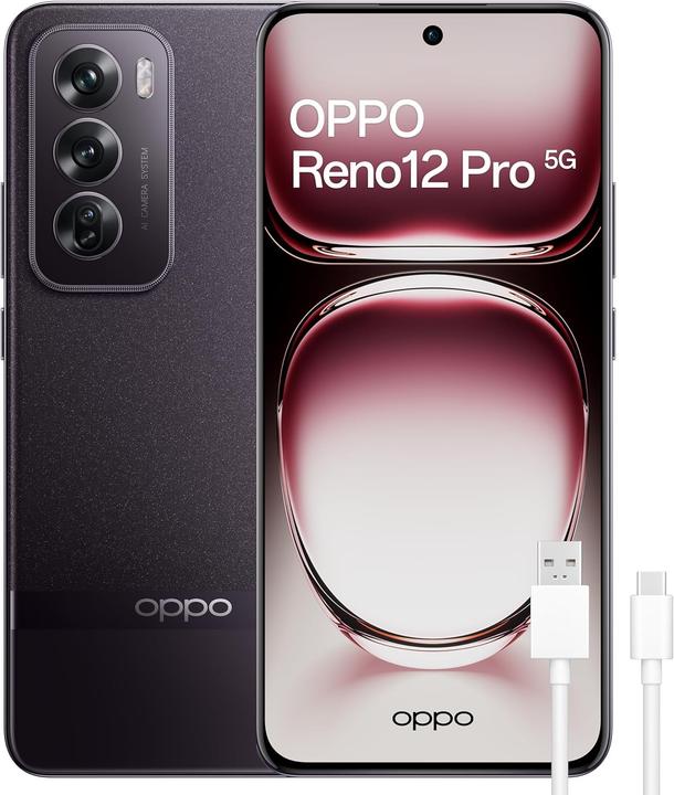 Image du produit OPPO Reno 12 Pro (512 Go, Nebula Noir, 6.70", Double SIM, 5G)