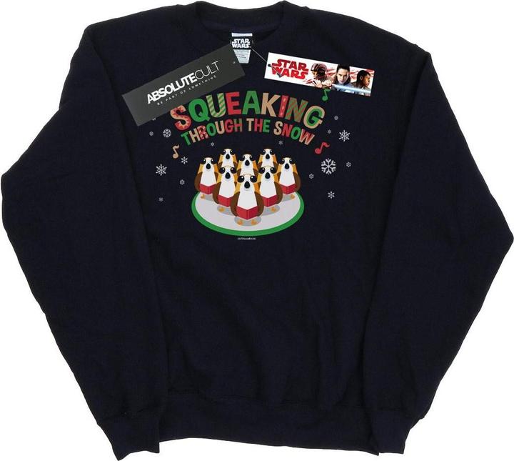 Produktbild Star Wars The Last Jedi Porgs Squeaking Through The Snow Sweatshirt Jungen (140, 146)