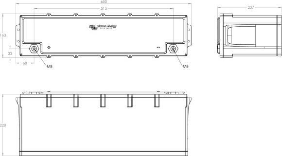 Actual product image Victron Energy LiFePO4 Battery 25.6V/200Ah - Smart-a (25.60 V, 200 Ah)