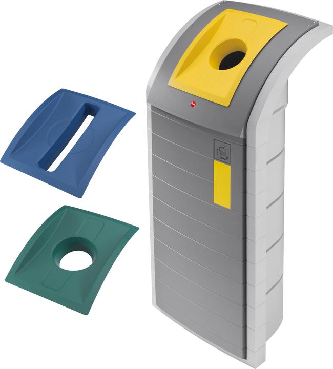 Hailo ProfiLine WSB Design Plus XXXL, Wertstoffsammler, 120 ltr, Silber (120 l)