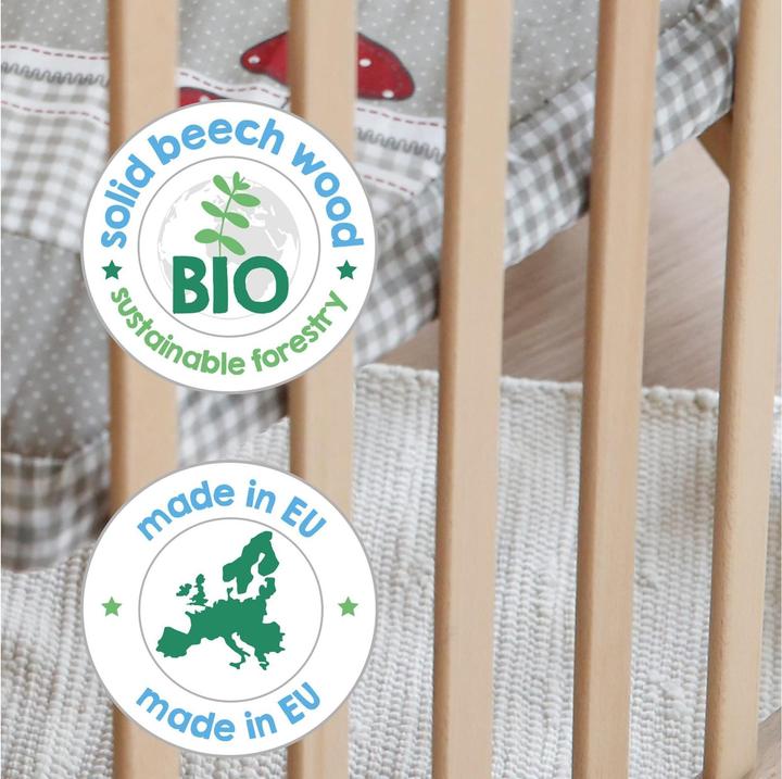 Actual product image Roba Laufgitter Adam und Eule Mehrfarbig (121 cm, 121 cm, Beech, Mixed wood)