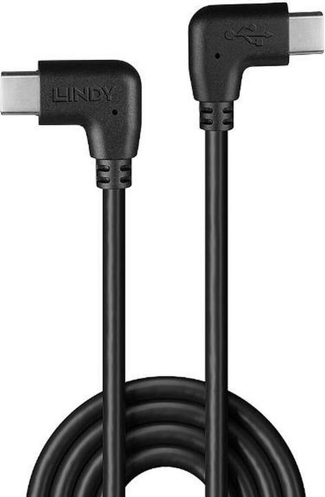 Immagine prodotto Lindy 1 m di cavo USB 2.0 tipo C 2 x 90 angolato (1 m, USB 2.0, 60 W)