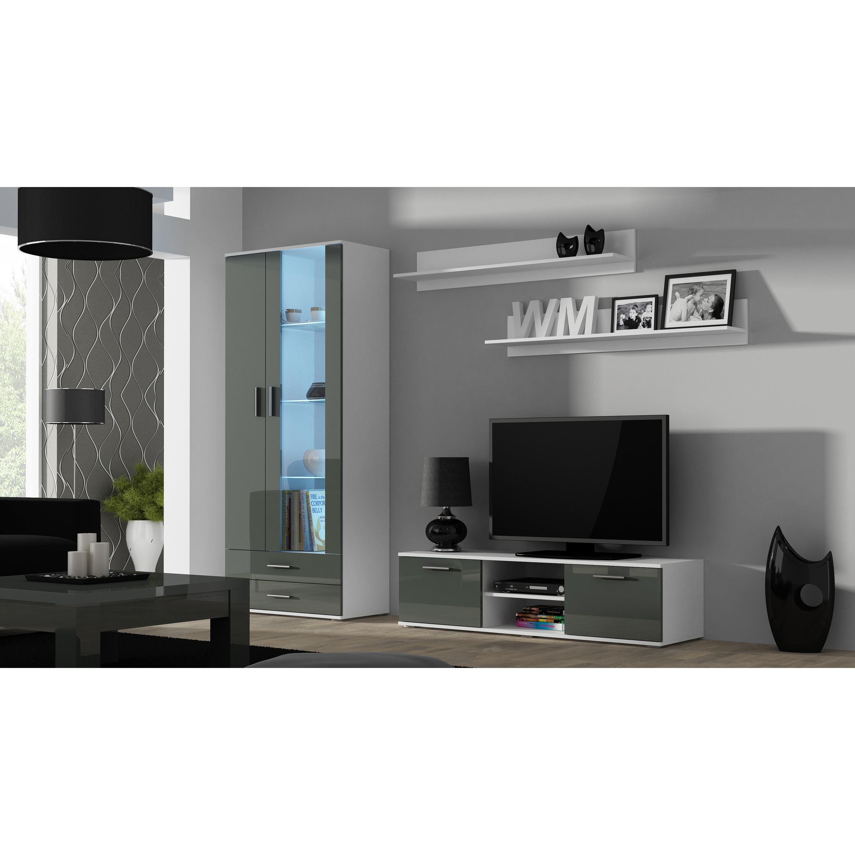 Thumbnail - Cama, TV Möbel, SOHORTV140BI/SZ TV-Ständer & Entertainment-Center 1 Regale (140 x 37 x 43 cm)