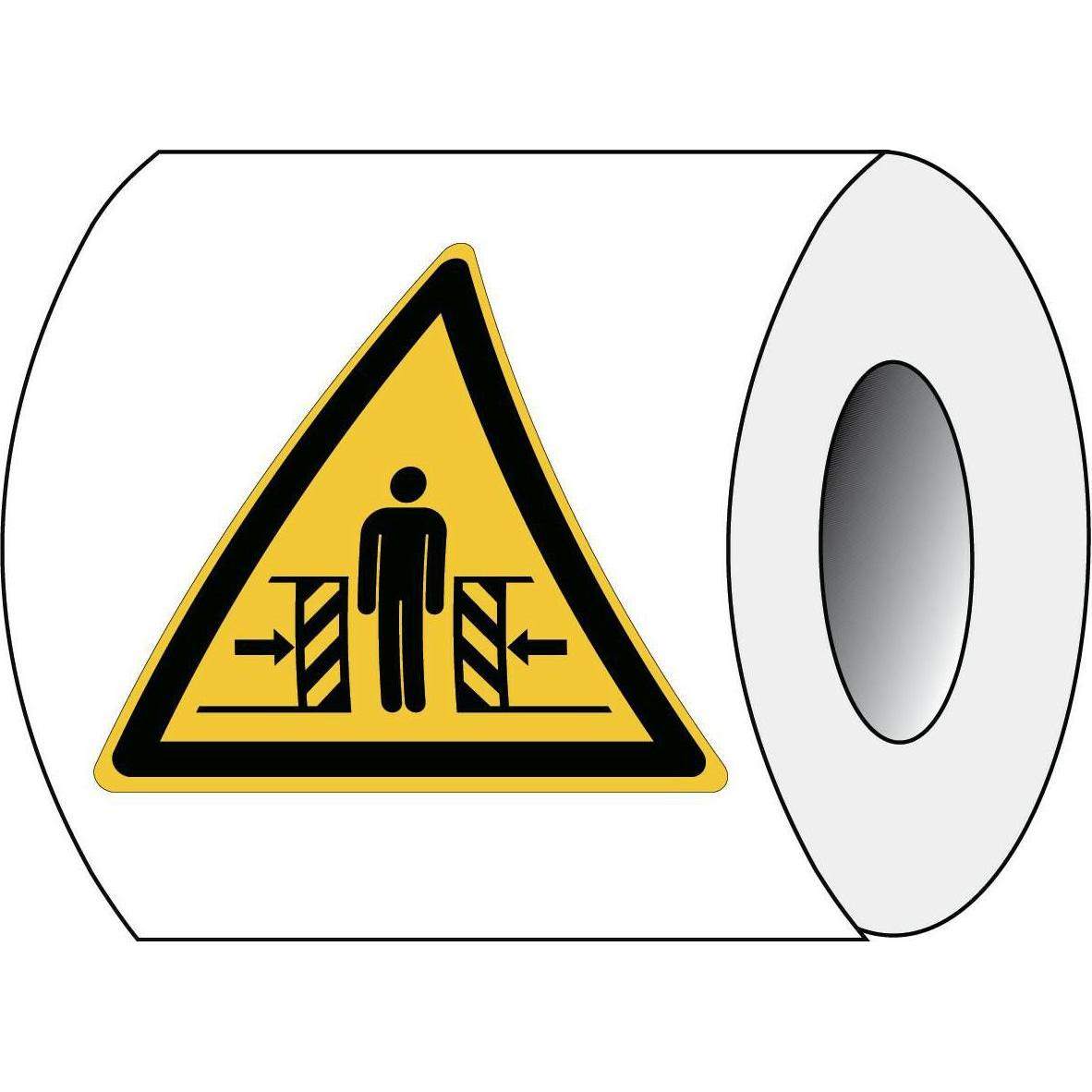 Brady, Sicherheitskennzeichnung, ISO 7010 PIC W019 B-7541 ISO Sicherheitskennzeichnung - Warnung vor Quetschgefahr Lamin...