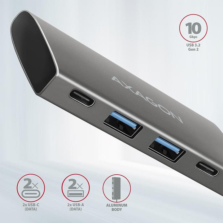 Actual product image Axagon HMC-4G2 (USB-C, 4 ports)