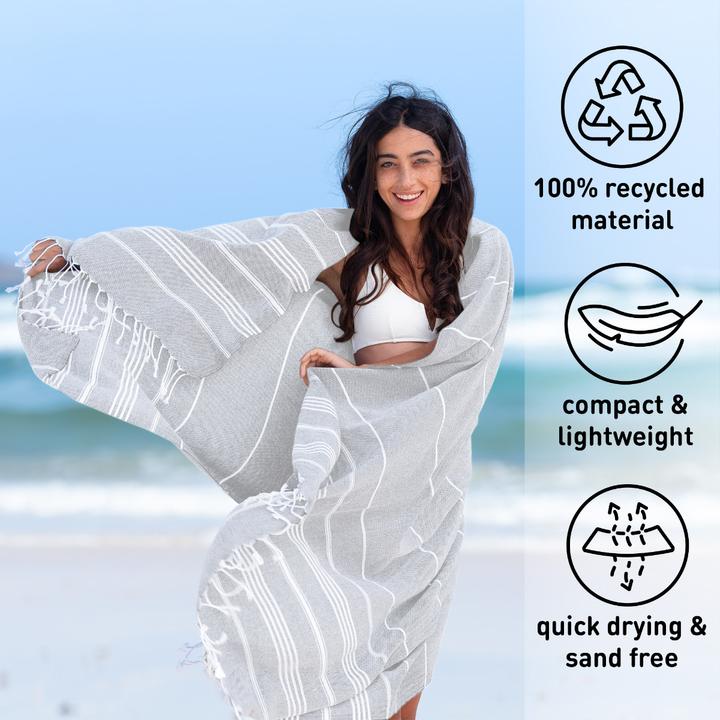 Produktbild Fit-Flip Hamamtuch Baumwolle Recycelt 100x200cm (100 x 200 cm)