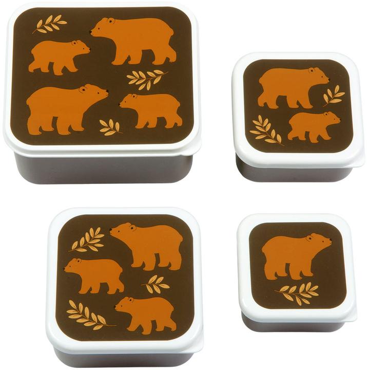 Actual product image A Little Lovely Company ALLC Lunch & snack box set SBSEBE43 Bears