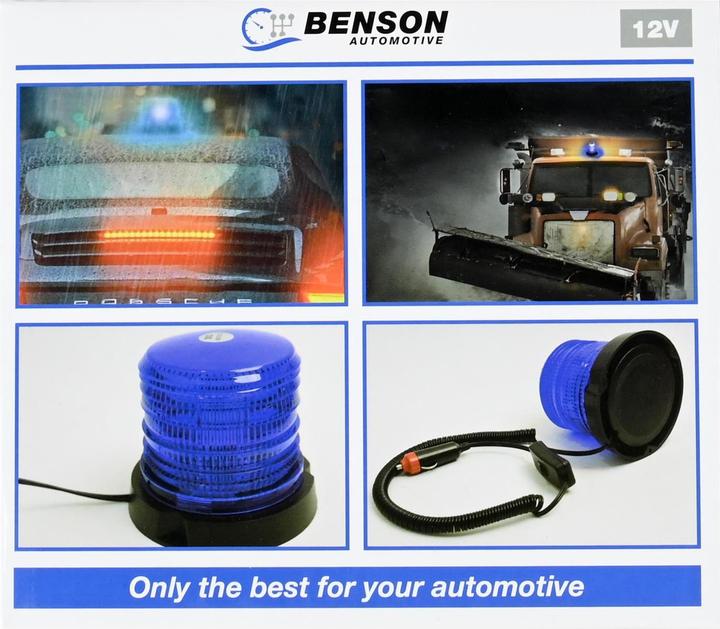 Benson LED-Warnleuchte blau 12V