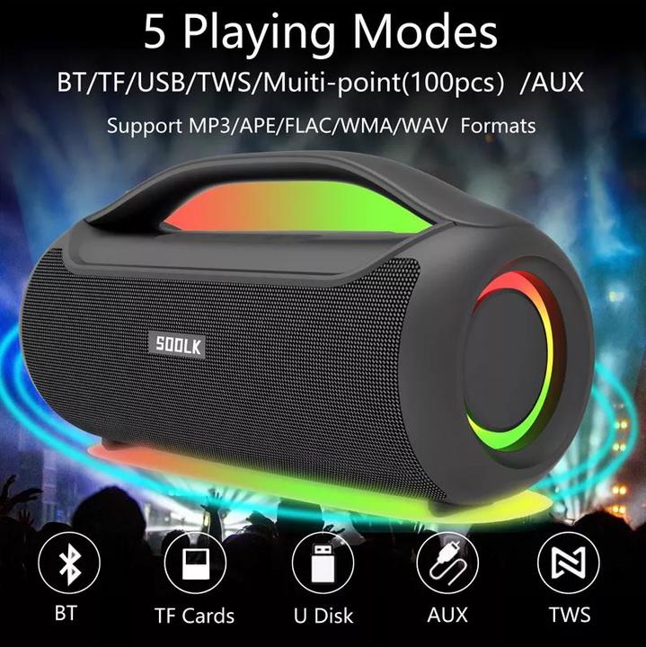 Produktbild PhoneLook Lautsprecher Kabellose Bluetooth Speaker SODLK T300 Ultra Sound 120W IPX67 LED Sonic Bass