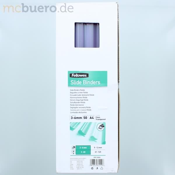 Image du produit Fellowes Dos de reliure 3-6mm 50PK transparent