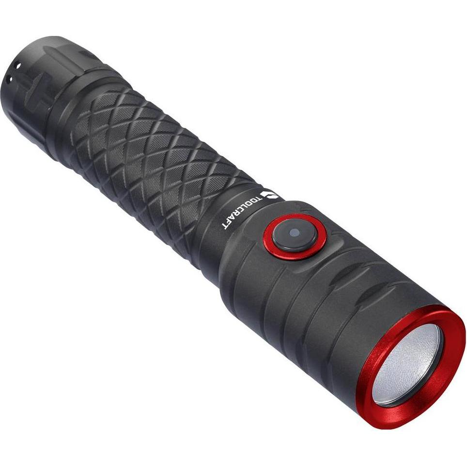 Thumbnail - Toolcraft, Taschenlampe, Taschenlampe mit Stroboskopmodus Li-Ionen Akkus 1000 lm 5.5 h 155 g (13.80 cm, 1000 lm)
