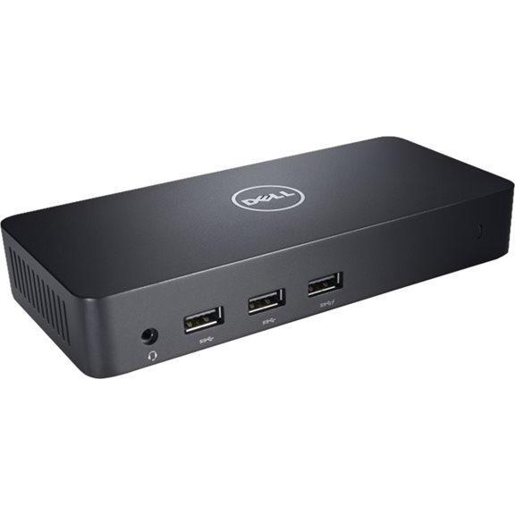 Dell USB 3.0 Ultra HD Triple Video (Docking Port, 2 Ports), Dockingstation + USB Hub, Mehrfarbig