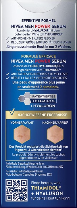 Nutritional values and ingredients NIVEA Men Power Anti-Age Serum 2in1 (30 ml)
