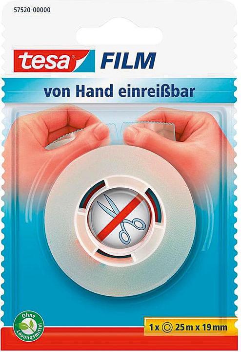 Actual product image tesa tesafilm adhesive tape can be torn by hand (19 mm)