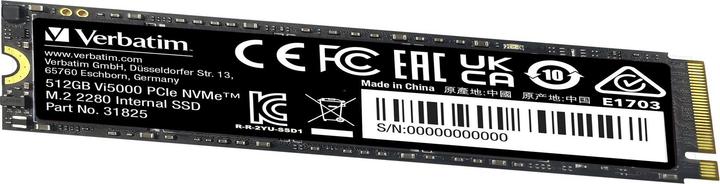 Produktbild Verbatim Vi5000 M.2 SSD 512GB PCIe4 NVMe 31825 (512 GB, M.2 2280)